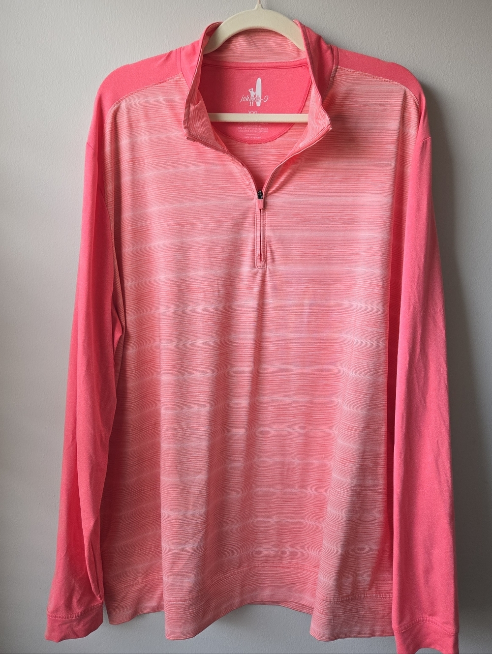 johnnie-O Coral Pink Performance Pullover